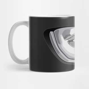 Black Ranger Helmet Face Mask Mug